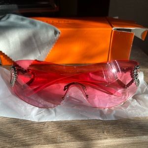 Pink fashion glasses